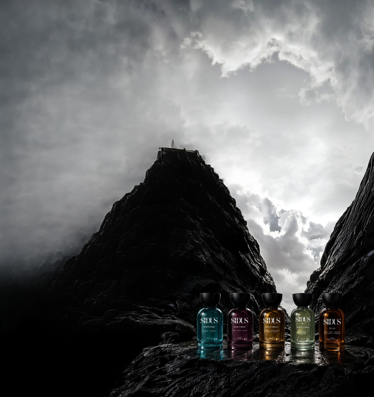 Sidus fragrance collection between cliffs